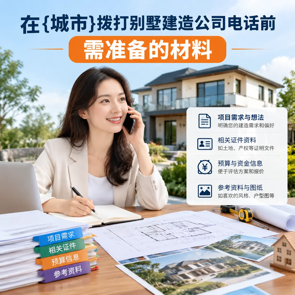 在播州拨打别墅建造公司电话前需准备的材料