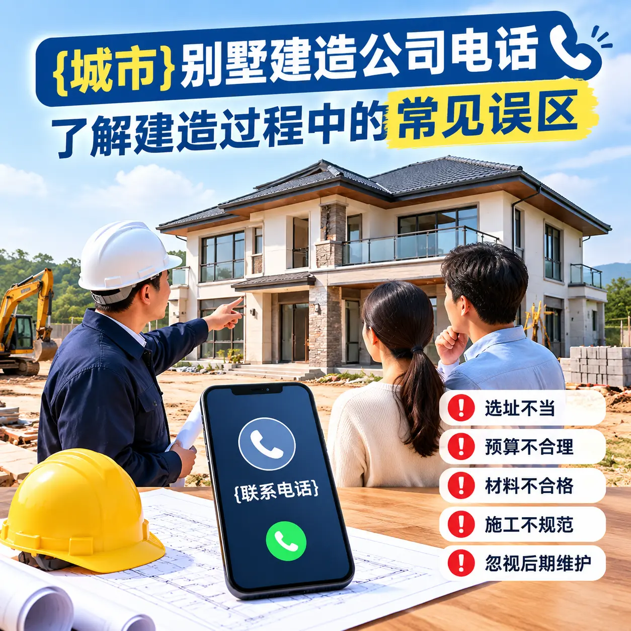 播州别墅建造公司电话，了解建造过程中的常见误区